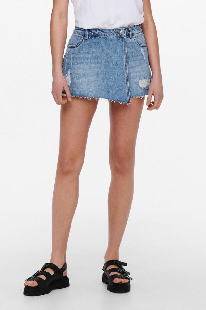 ONLTEXAS LIFE REG LB DNM SKORT BJ 15227220 LIGHT BLUE DENIM